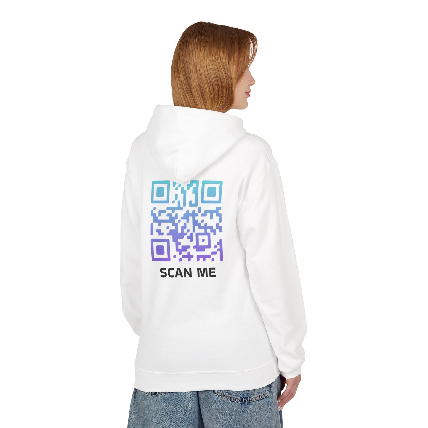 Arctic Glow QR Code Scan Me Unisex Hoodie