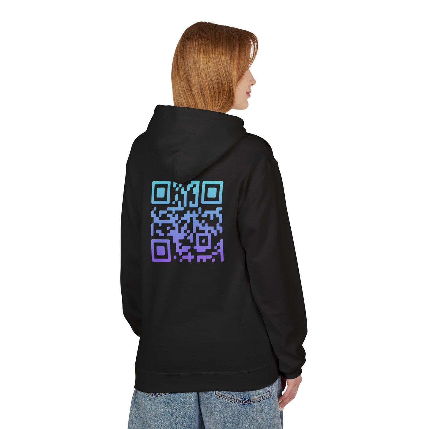 Arctic Glow QR Code Only Unisex Hoodie
