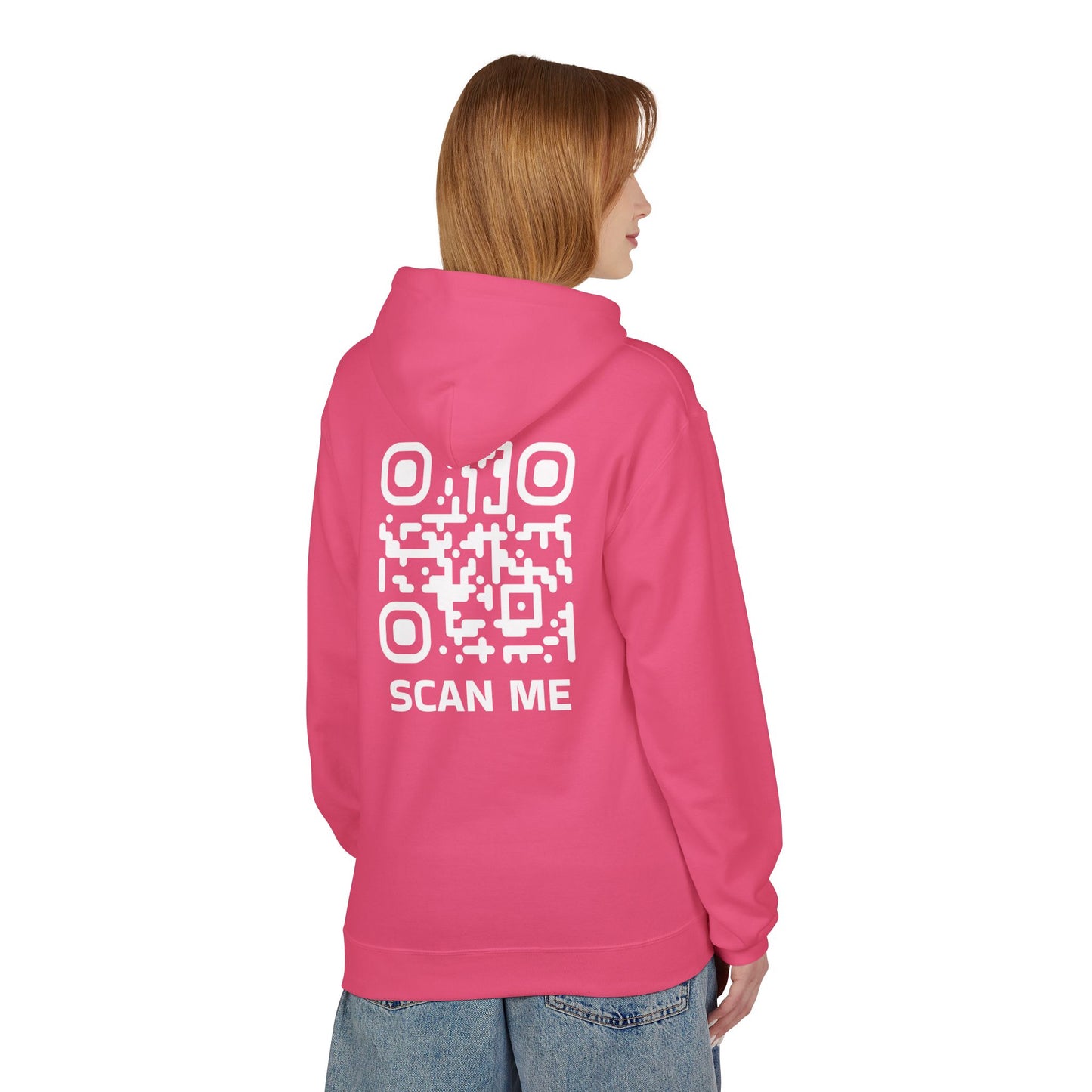 Rounded QR Code Scan Me Unisex Hoodie