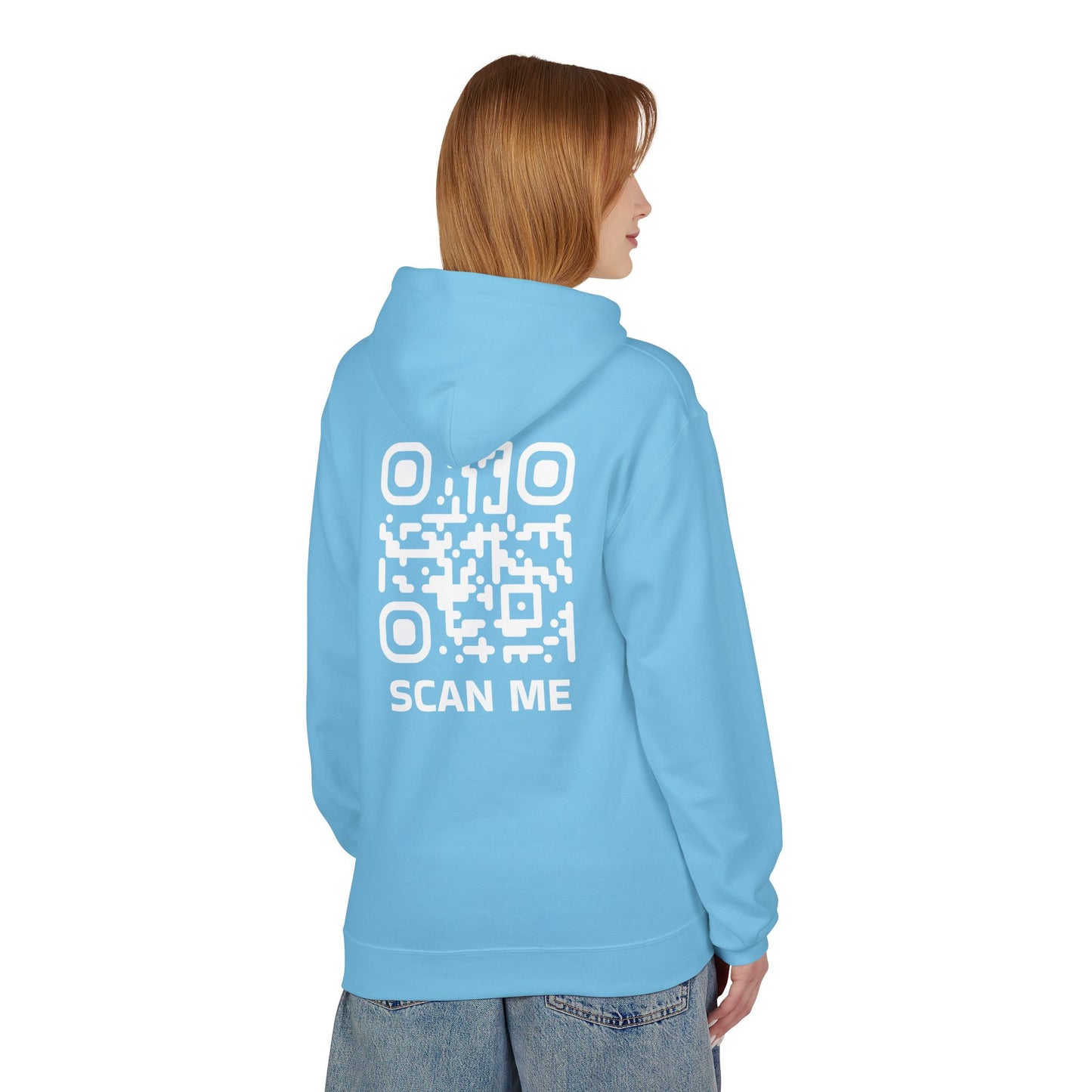 Rounded QR Code Scan Me Unisex Hoodie