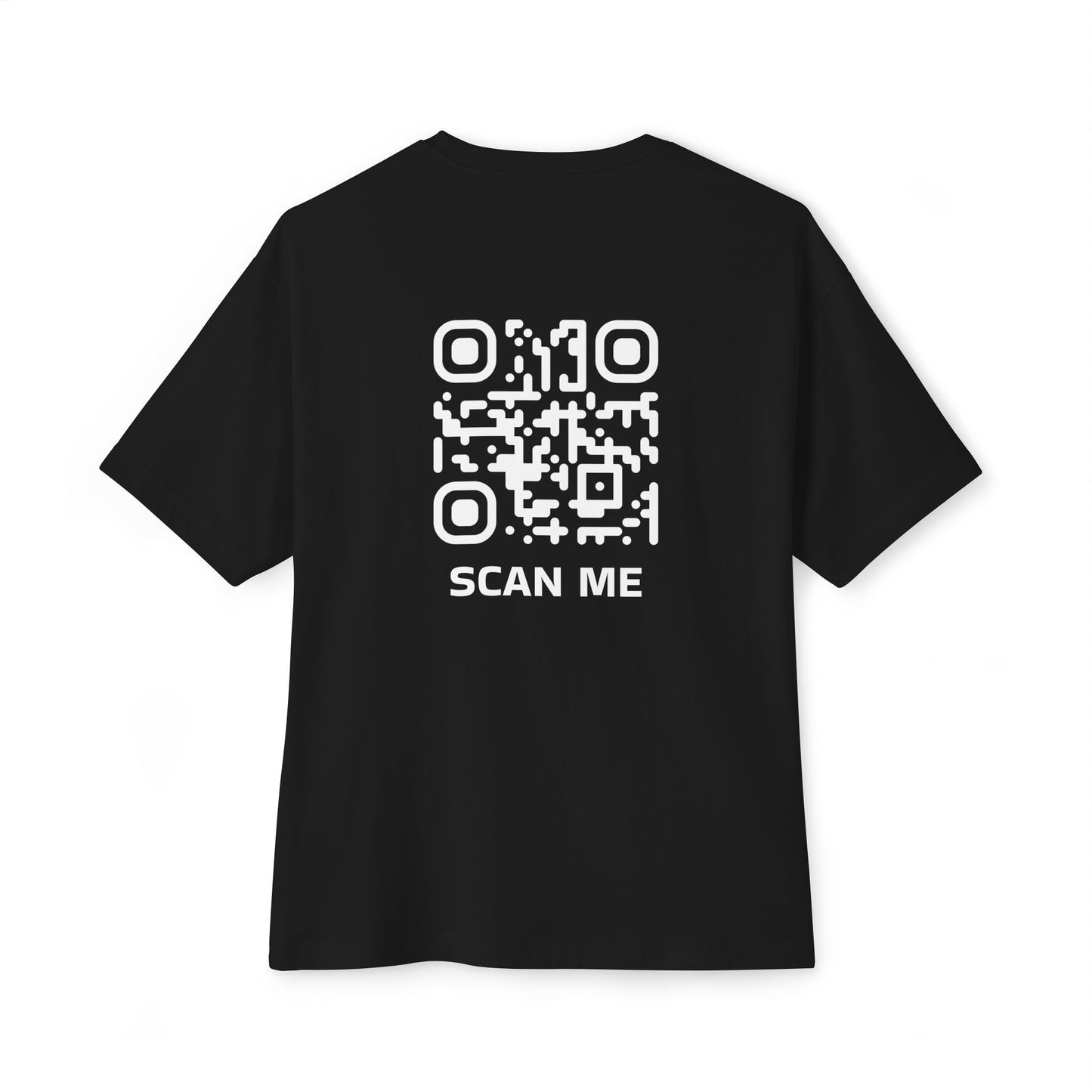 Rounded White Scan Me QR Code Tshirt