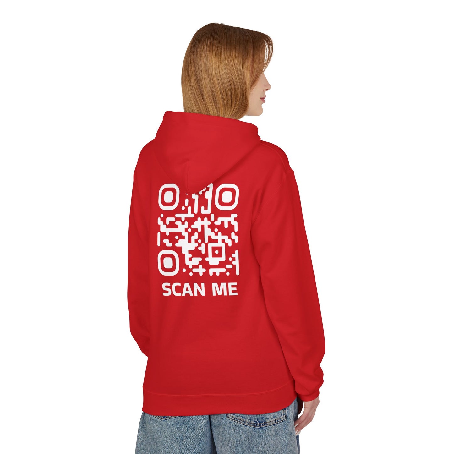 Rounded QR Code Scan Me Unisex Hoodie