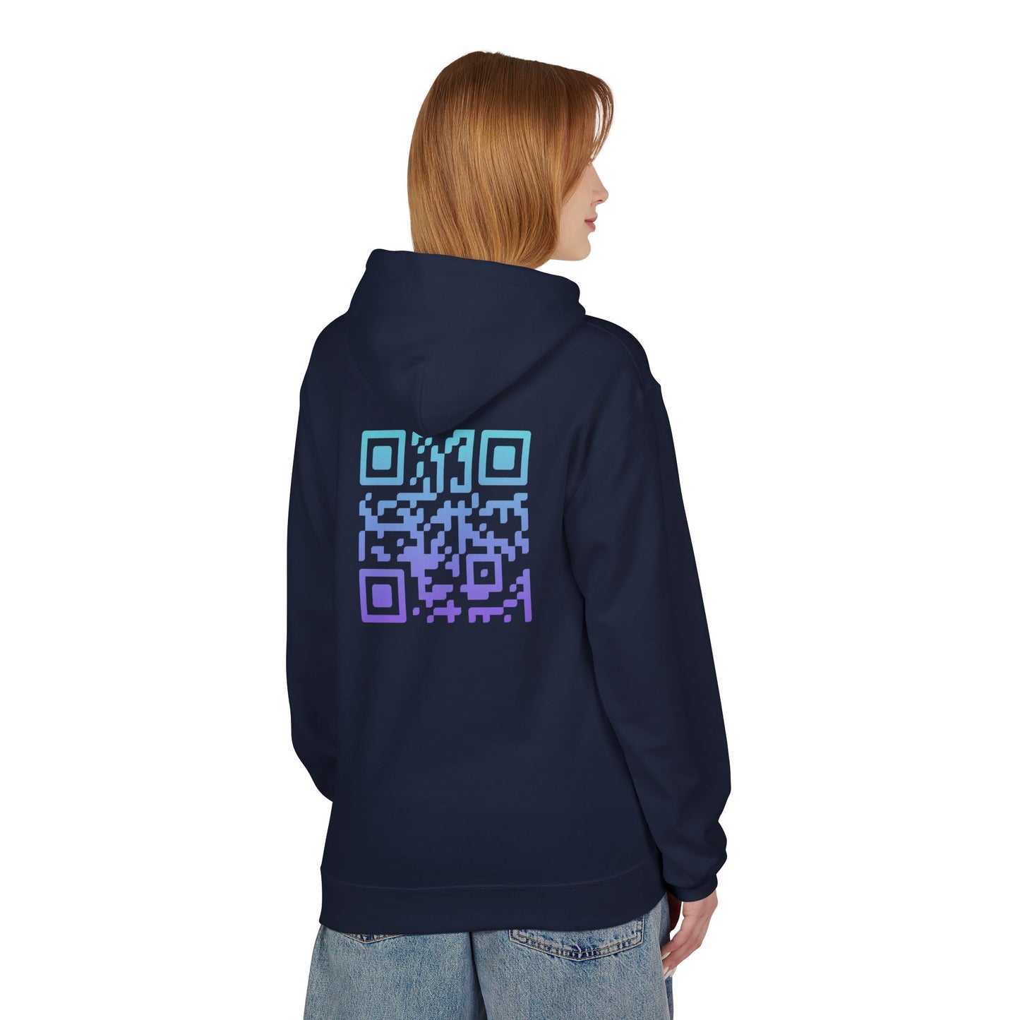 Arctic Glow QR Code Only Unisex Hoodie